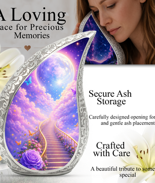 Heaven Theme Urn for Ashes – Memorial Urn for Adults
