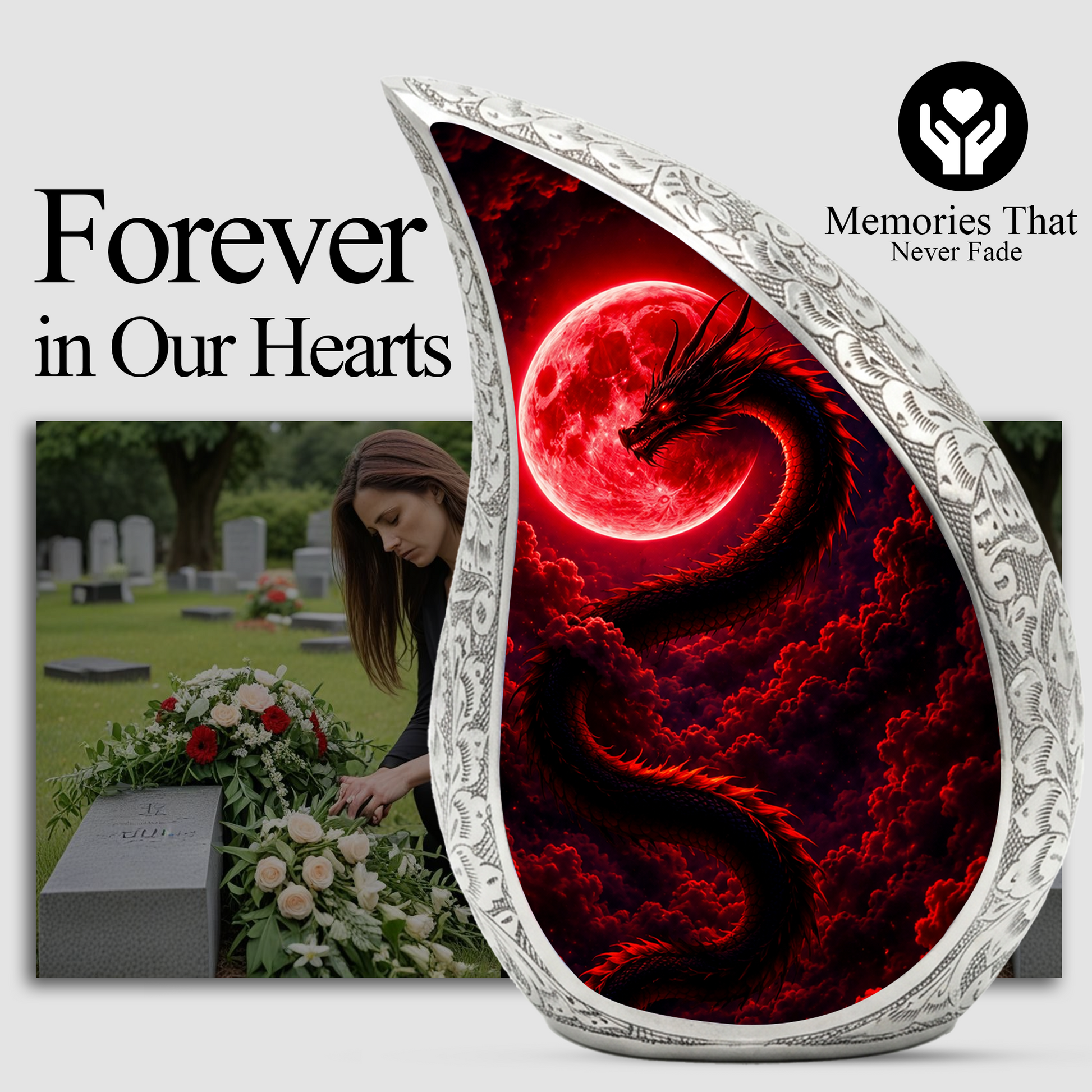 Dragon Urn for Adult Ashes – Dragon Themed Cremation Urn for Burial