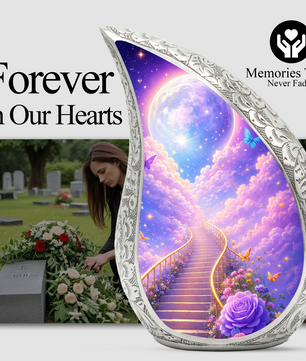 Heaven Theme Urn for Ashes – Memorial Urn for Adults