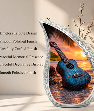 Ukulele Music Cremation Urn for Adults | Memorial Ashes Urn
