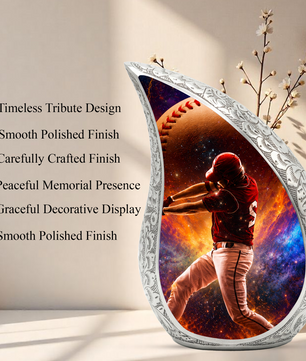 Baseball Sports Memorial Urn – Baseball Ashes Urn for Human Ashes Male