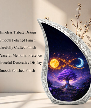 Purple Tree of Life Cremation Urn | Adult Burial Container