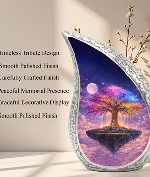 Colorful Tree of Life Cremation Urn | Memorial Urn for Women