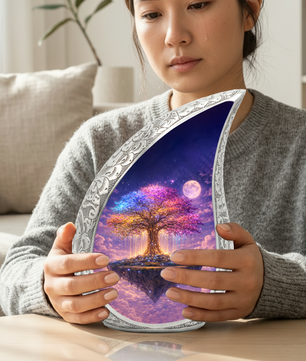 Colorful Tree of Life Cremation Urn | Memorial Urn for Women