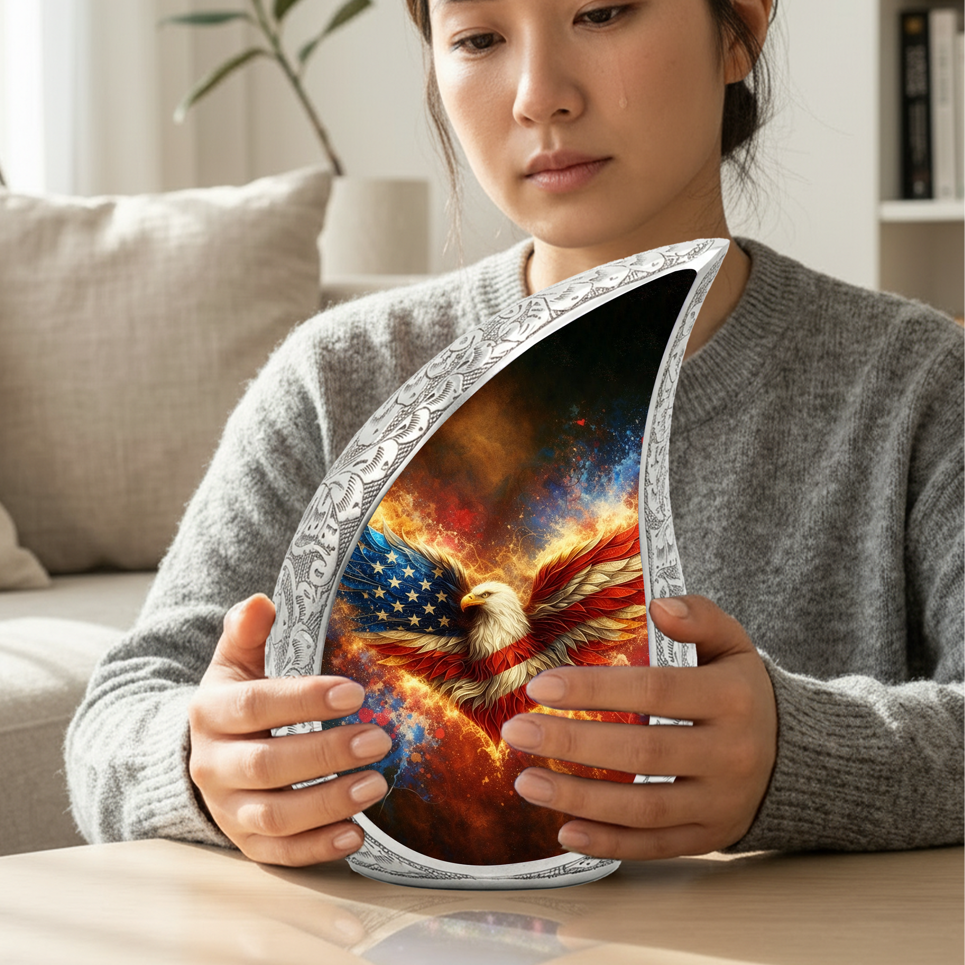 American Eagle Patriotic Cremation Urn | Adult Ashes Urn