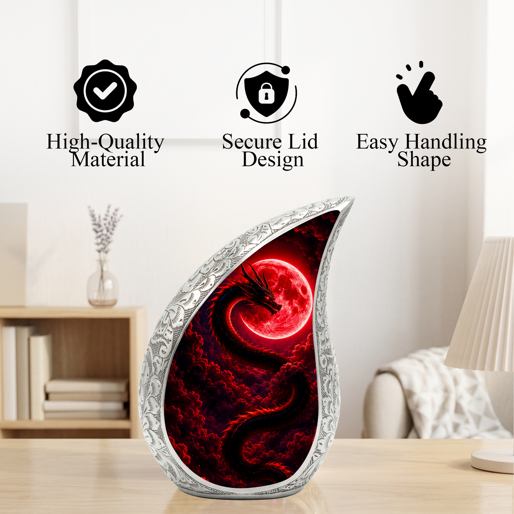 Dragon Urn for Adult Ashes – Dragon Themed Cremation Urn for Burial