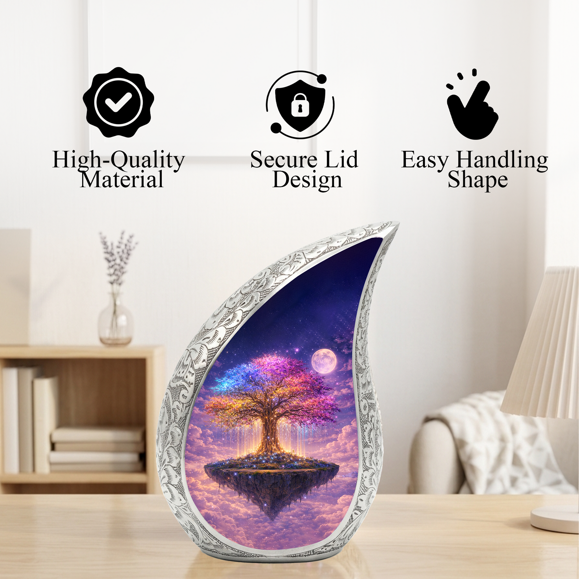 Colorful Tree of Life Cremation Urn | Memorial Urn for Women