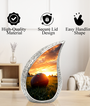 Football Cremation Vessel – Adult Urn for Human Ashes