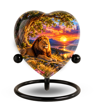 Lion Cremation Urn for Ashes, Lion Memorial Urn, Personalized Lion Urn, Lion Lover Memorial,