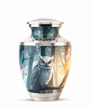 Owl Cremation Urn for Men & Women - Personalized Ashes Container for Adults