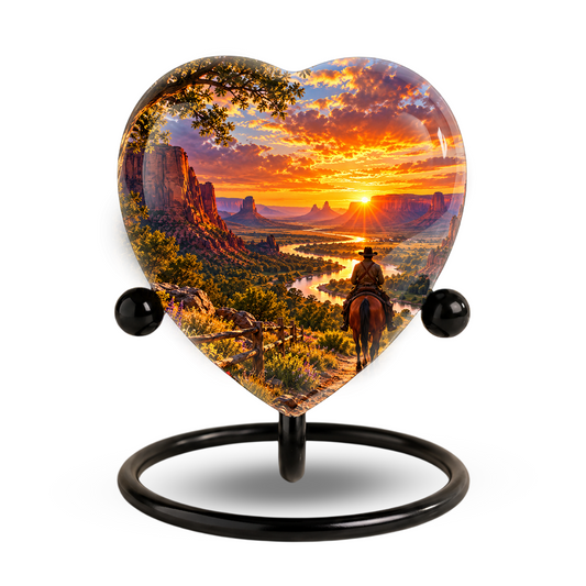 Cowboy Horse Cremation Urn for Ashes, Western Memorial Urn, Horse Lover Urn, Personalized Horse Urn