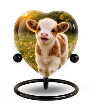 Cow Cremation Urn for Ashes | Personalized Farm Animal Memorial Urn | Handmade Adult Cremation Urn