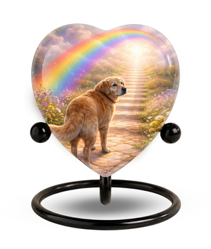 Dog Urn – Personalized Dog Urn Memorial Heart Keepsake, Dog Urns for Ashes & Pet Memorial