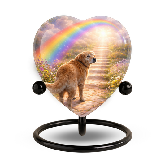 Dog Urn – Personalized Dog Urn Memorial Heart Keepsake, Dog Urns for Ashes & Pet Memorial