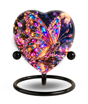 Butterfly Adult Urn for Ashes, Colorful Jeweled Butterfly Memorial Urn, Adult Cremation Urn