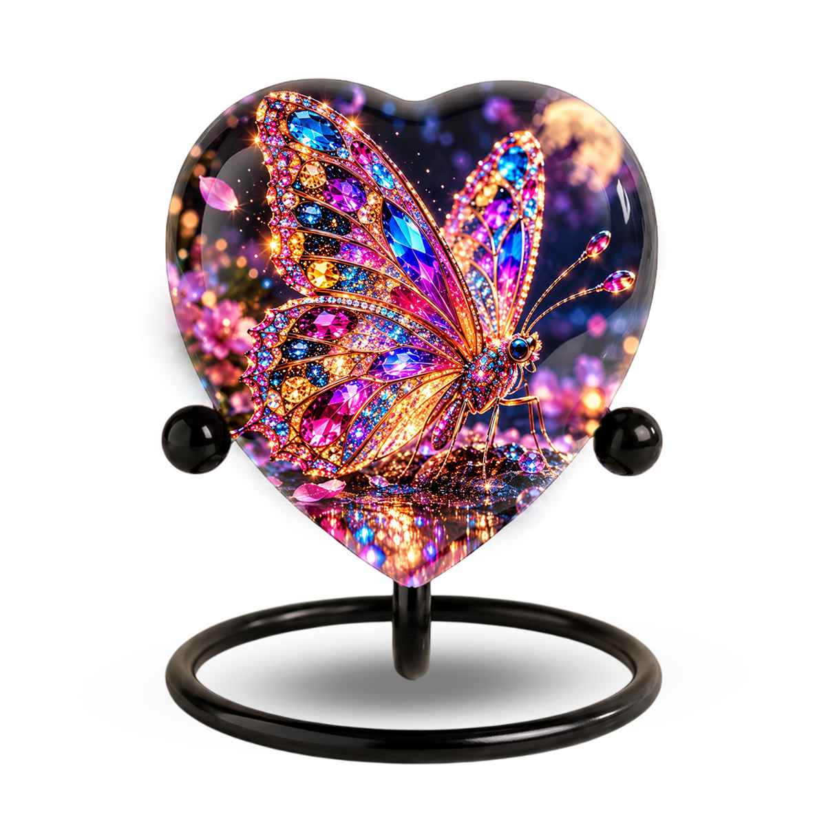 Butterfly Adult Urn for Ashes, Colorful Jeweled Butterfly Memorial Urn, Adult Cremation Urn
