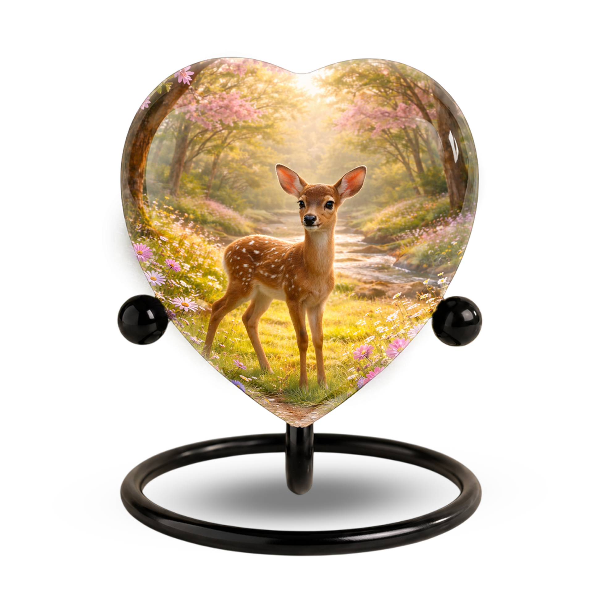Deer Heart Shaped Urn for Adult Ashes | Adult Cremation Urn & Memorial Urn