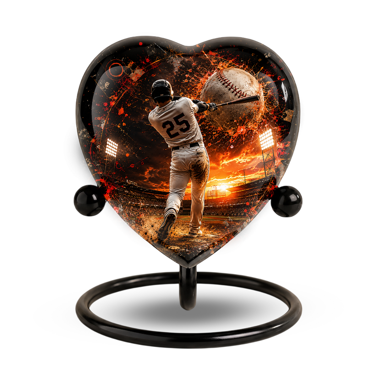 Personalized Baseball Cremation Urn for Ashes | Adult Sports Memorial Urn for Dad