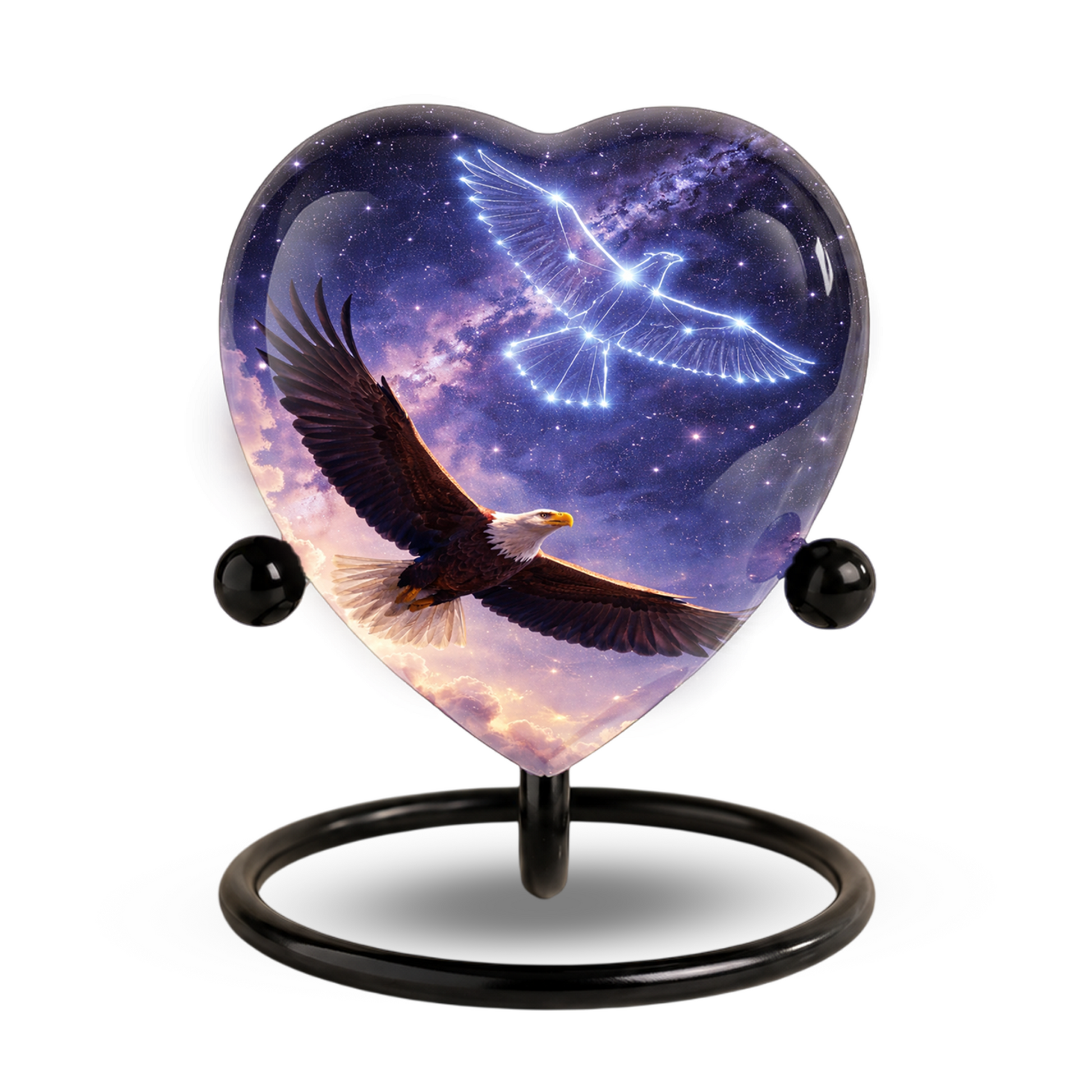 Eagle Heart Memorial Urn, Eagle Adult Urn, Eagle Urns for Adult Ashes, Eagle Adult Urns