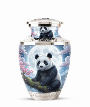 Panda Cremation Urn for Mom, Personalized Moon Memorial Urn for Baby Ashes