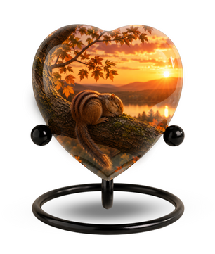 Squirrel Cremation Urn for Ashes | Personalized Adult Memorial Urn| Nature & Wildlife Cremation Urn