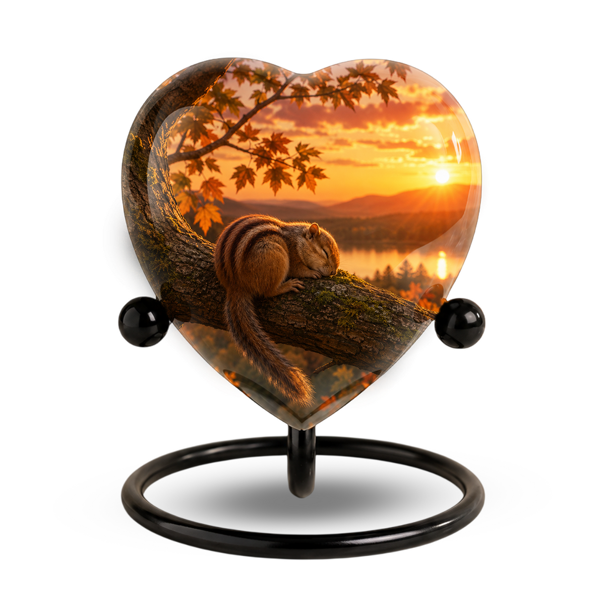 Squirrel Cremation Urn for Ashes | Personalized Adult Memorial Urn| Nature & Wildlife Cremation Urn