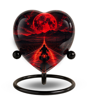 Personalized Motorcycle Urn for Dad, Adult Male Cremation Urn for Ashes, Memorial Urn for Father