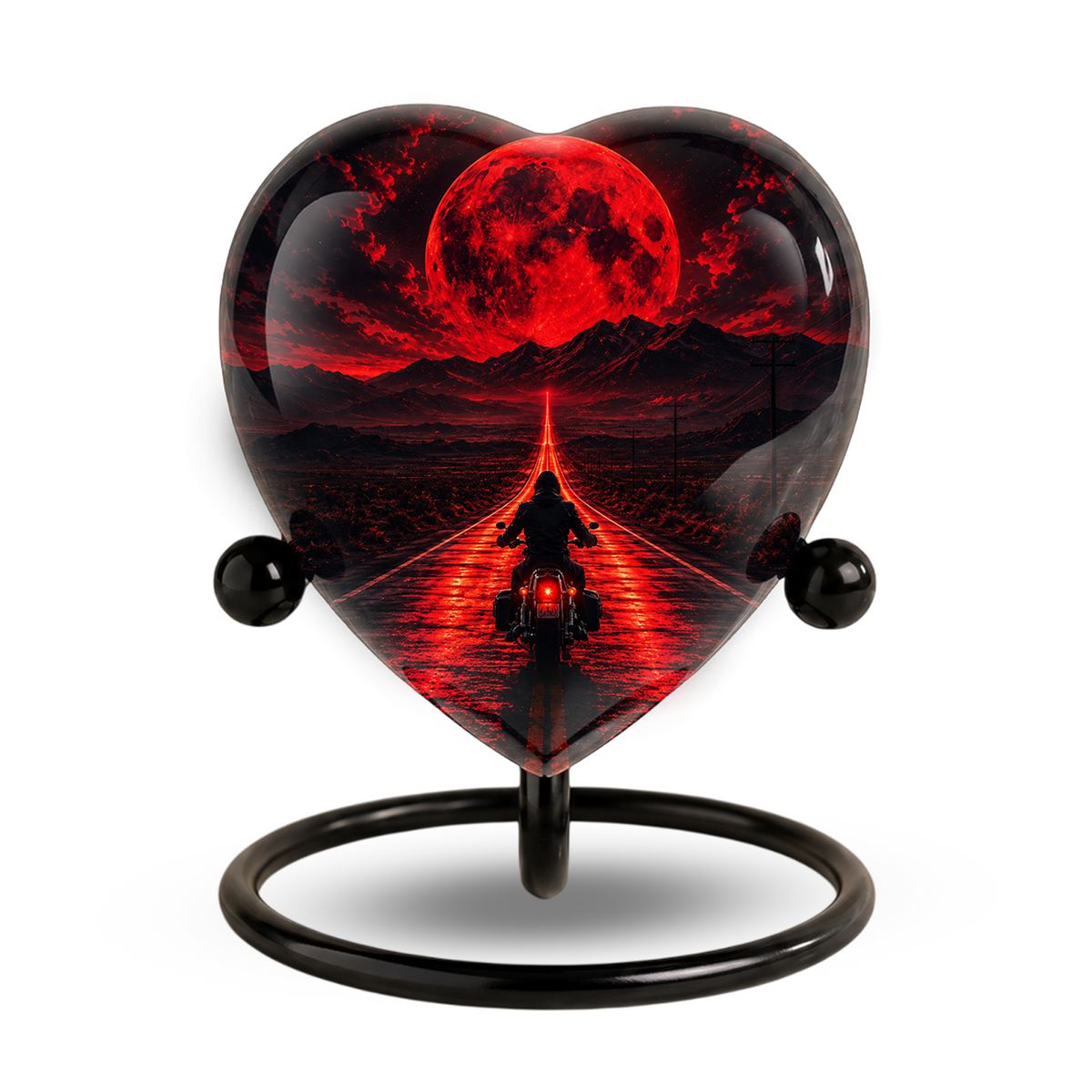Personalized Motorcycle Urn for Dad, Adult Male Cremation Urn for Ashes, Memorial Urn for Father