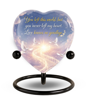 Heavenly Dove Heart Memorial Adult Cremation Urn, Adult Urns for Ashes, Peaceful Memorial Urn