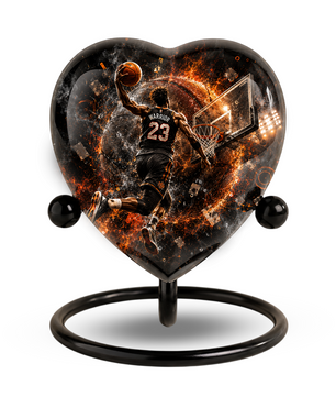 Personalized Basketball Cremation Urn for Ashes | Basketball Memorial Urn for Dad