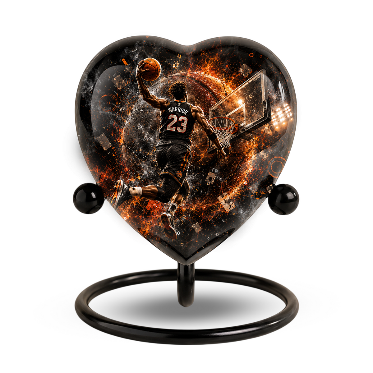 Personalized Basketball Cremation Urn for Ashes | Basketball Memorial Urn for Dad