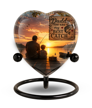 Fishing Urn for Dad – Gone Fishing Urn, Fishing Cremation Urn for Human Ashes