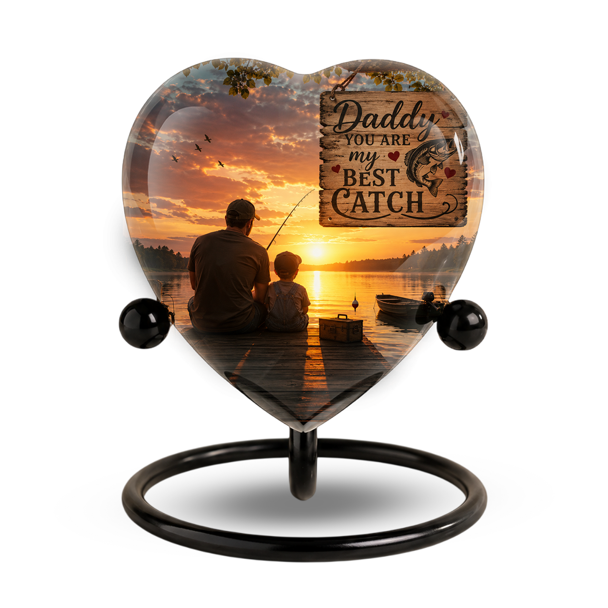 Fishing Urn for Dad – Gone Fishing Urn, Fishing Cremation Urn for Human Ashes