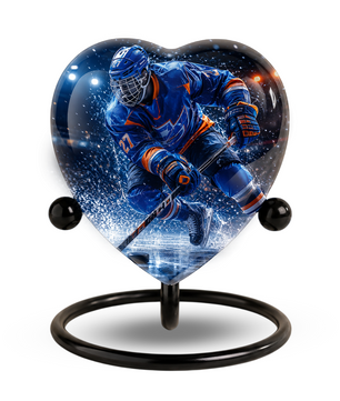 Hockey Urn for Dad – Personalized Adult Male Cremation Urn for Ashes