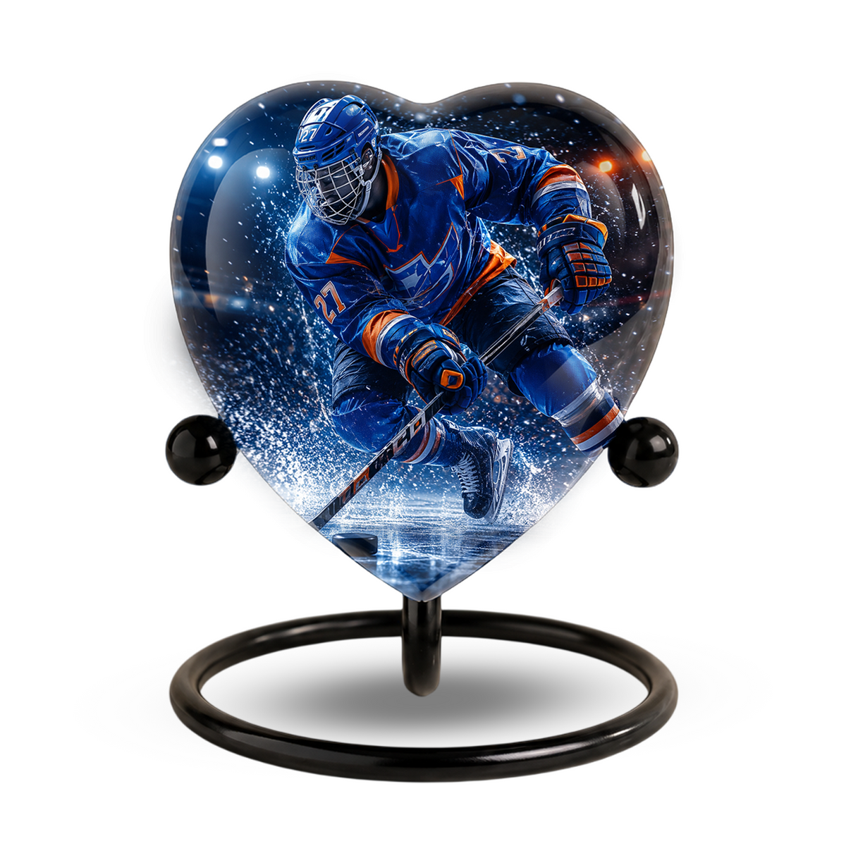 Hockey Urn for Dad – Personalized Adult Male Cremation Urn for Ashes