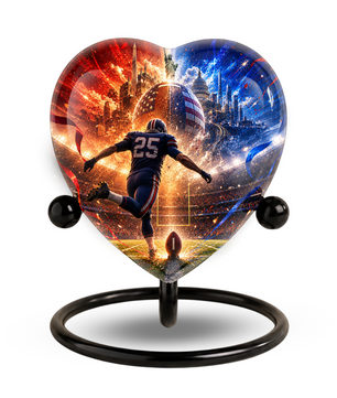 Personalized Football Cremation Urn for Ashes, Adult Urn for Dad, Men