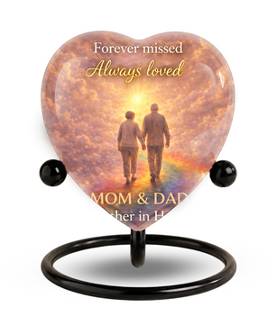 Dad and Mom Urn – Memorial Cremation Urn for Mom and Dad, Keepsake Urn for Mother & Father