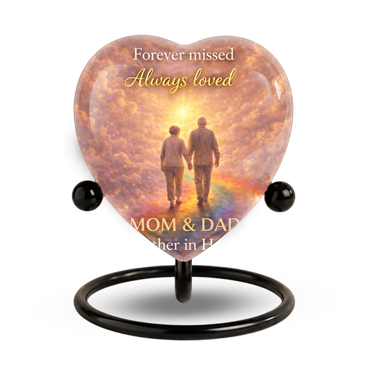 Dad and Mom Urn – Memorial Cremation Urn for Mom and Dad, Keepsake Urn for Mother & Father