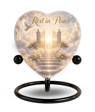 Heaven Urn – Heavenly Adult Urn for Ashes, Heart-Shaped Heaven Cremation Urn