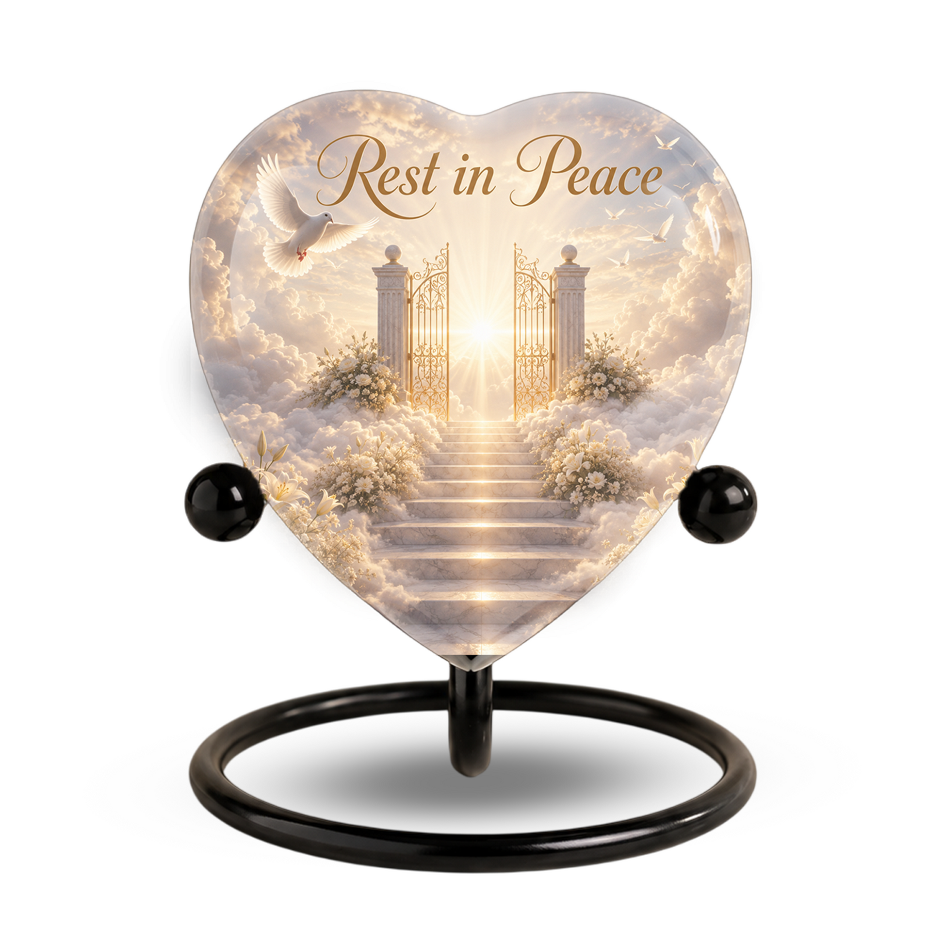 Heaven Urn – Heavenly Adult Urn for Ashes, Heart-Shaped Heaven Cremation Urn