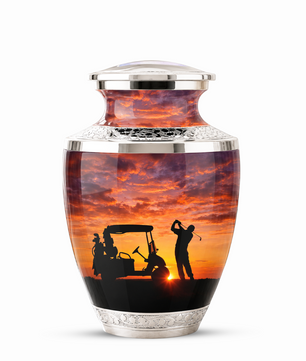 Golf Cremation Urn for Dad - Custom Golf Ashes Urn for Men