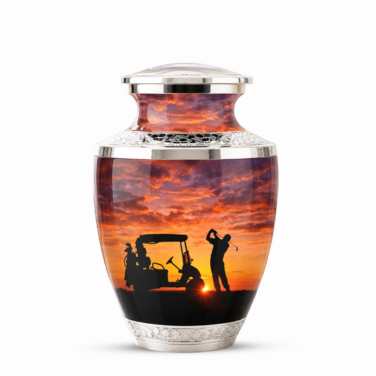 Golf Cremation Urn for Dad - Custom Golf Ashes Urn for Men