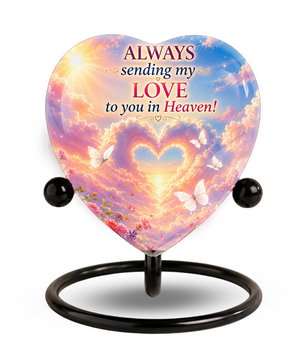 Butterfly Urn for Ashes – Butterfly Urn, Heart-Shaped Butterfly Memorial Urn
