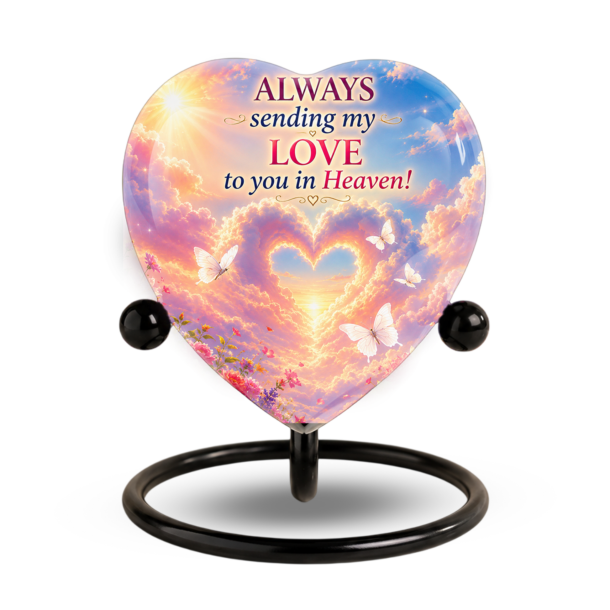 Butterfly Urn for Ashes – Butterfly Urn, Heart-Shaped Butterfly Memorial Urn
