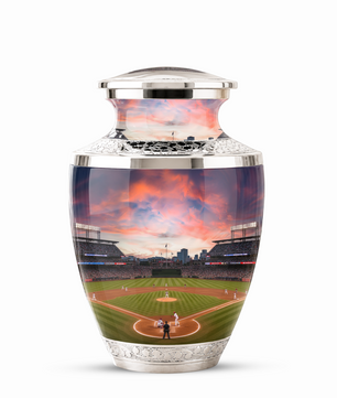 Unique Baseball Cremation Urn for Dad, Custom Baseball Modern Urn for Human Ashes