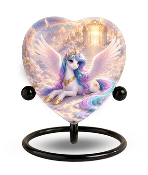 Unicorn Heaven Urn – Adult Urn for Ashes, Unicorn Cremation Urn, Heavenly Rainbow Memorial Urn