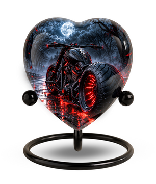 Motorcycle Urn for Dad's Ashes, Personalized Adult Cremation Urn for Men, Biker Memorial Urn