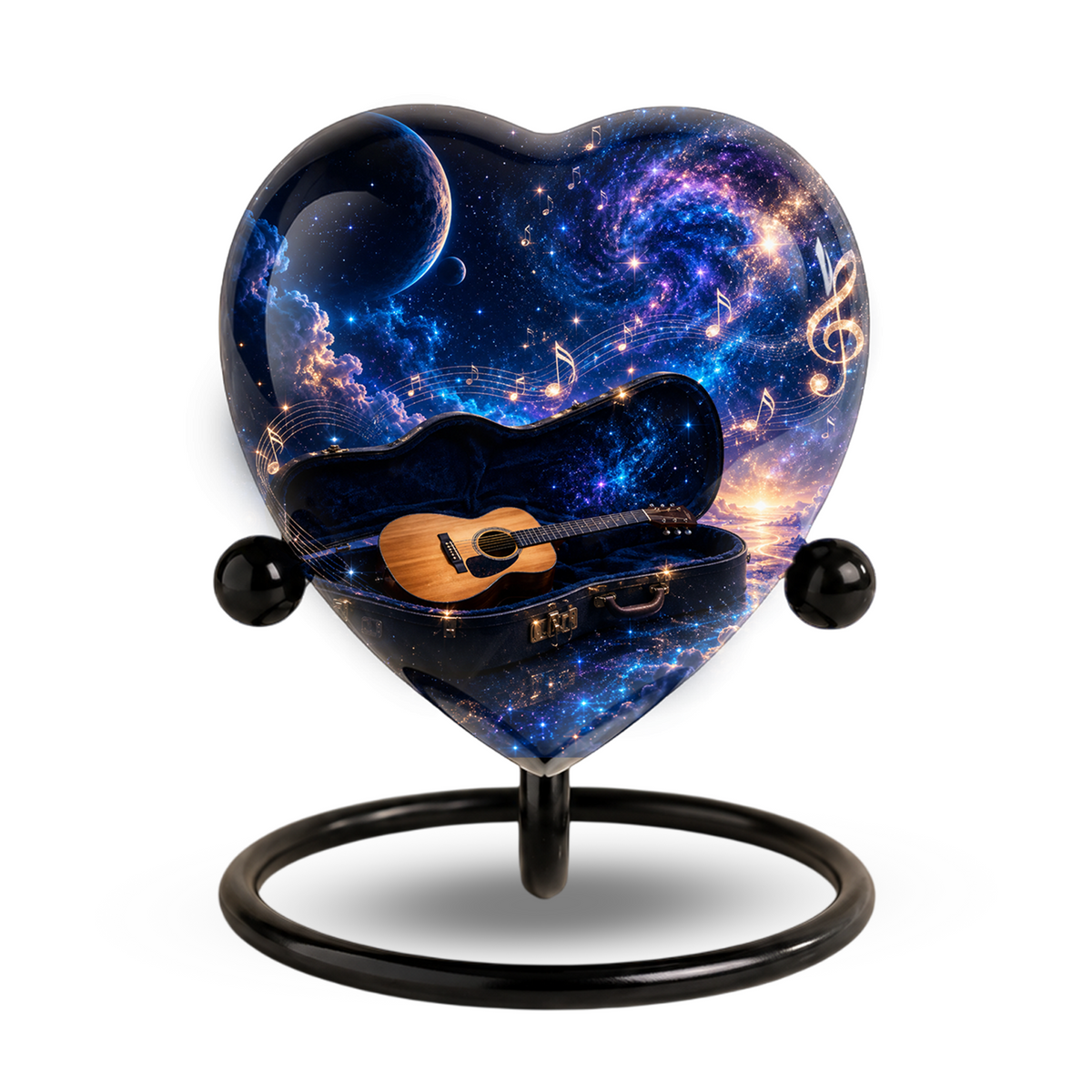 Music Guitar Adult Urn – Guitar Cremation Urn for Adult Ashes, Musical Memorial Adult Urn