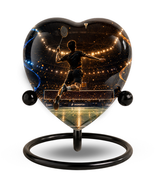 Personalized Badminton Cremation Urn for Ashes | Adult Urn for Dad, Men