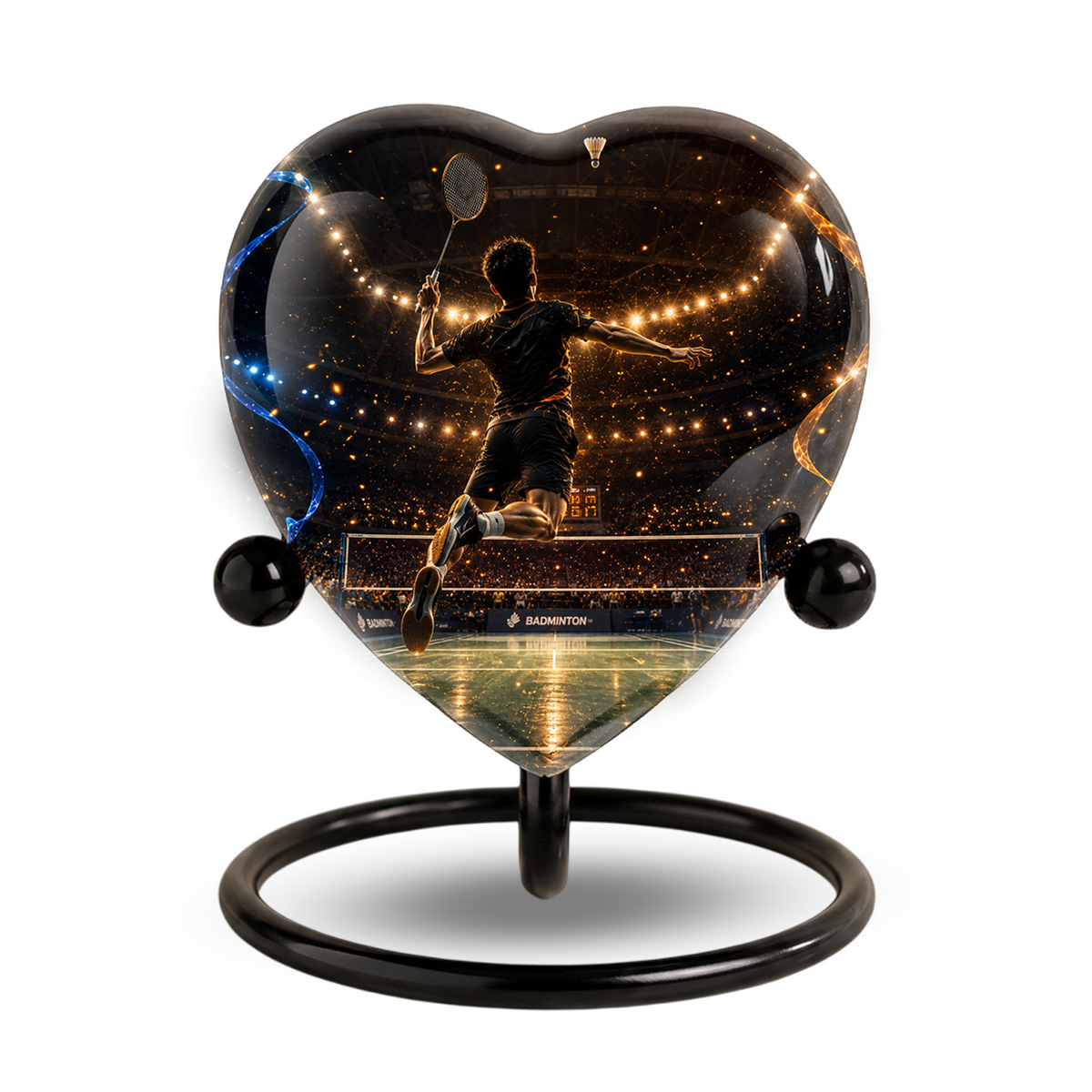 Personalized Badminton Cremation Urn for Ashes | Adult Urn for Dad, Men